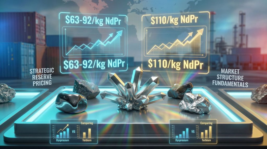 Rare earth price mechanism illustrated with graphs.