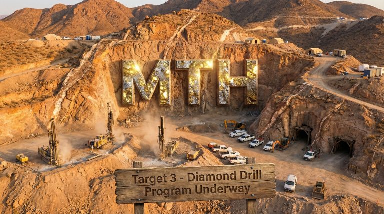 Mithril Silver and Gold Ltd-MTH-MTH diamond drill program in action.