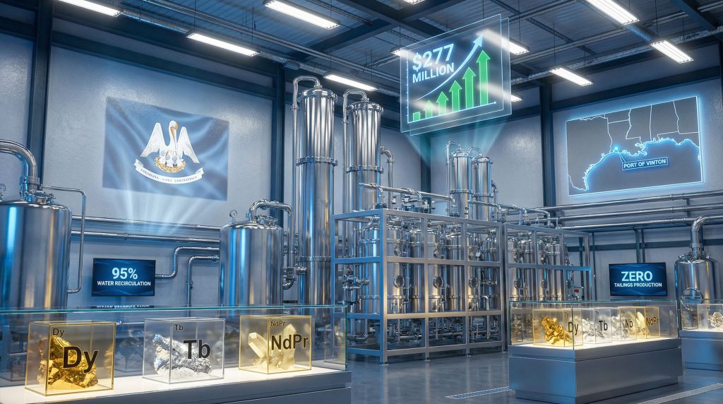 Aclara heavy rare earth separation facility interior.