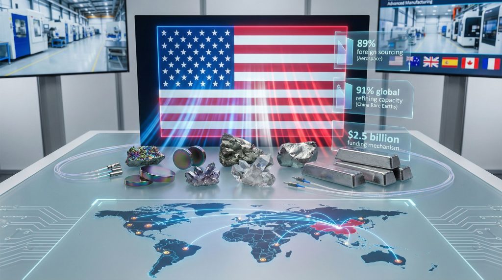 US Congress Secure Minerals Act illustration.