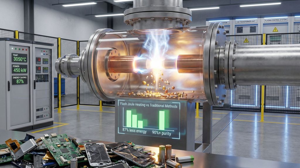 Flash Joule Heating technology in action.