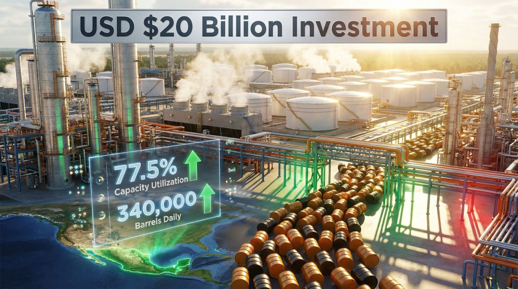 Mexican Dos Bocas refinery boosts capacity.