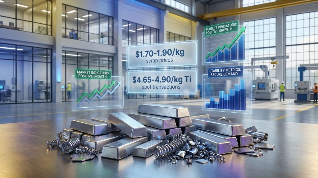European ferro-titanium prices showing positive growth.