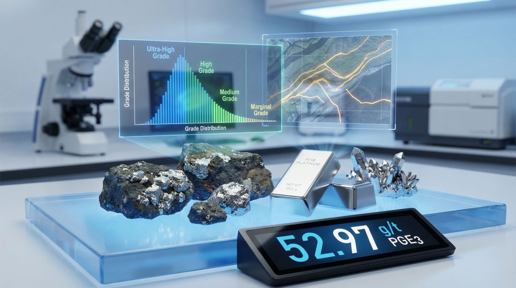Terra Metals high-grade PGM discovery visualization.