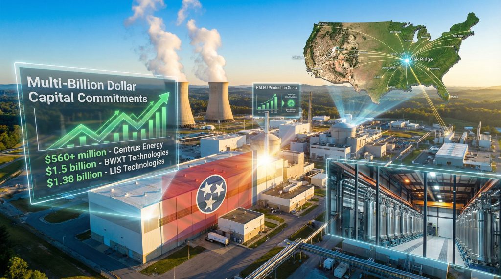 Oak Ridge uranium enrichment expansion visualized.