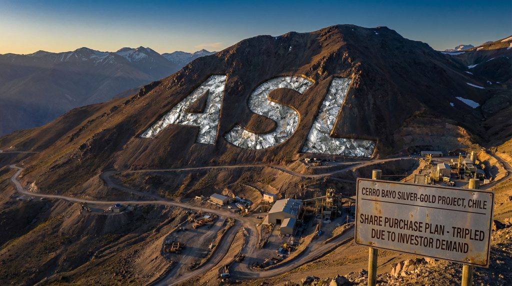 Andean Silver Ltd-ASL-ASL excavation site with mountainous backdrop.