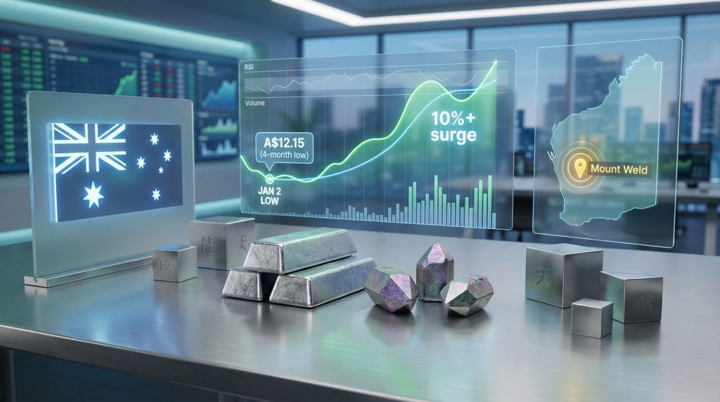 Lynas Rare Earths technical rebound, market surge.