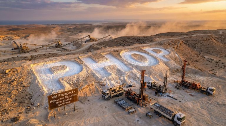Phosco Ltd-PHO-Phosphate mining landscape with equipment.