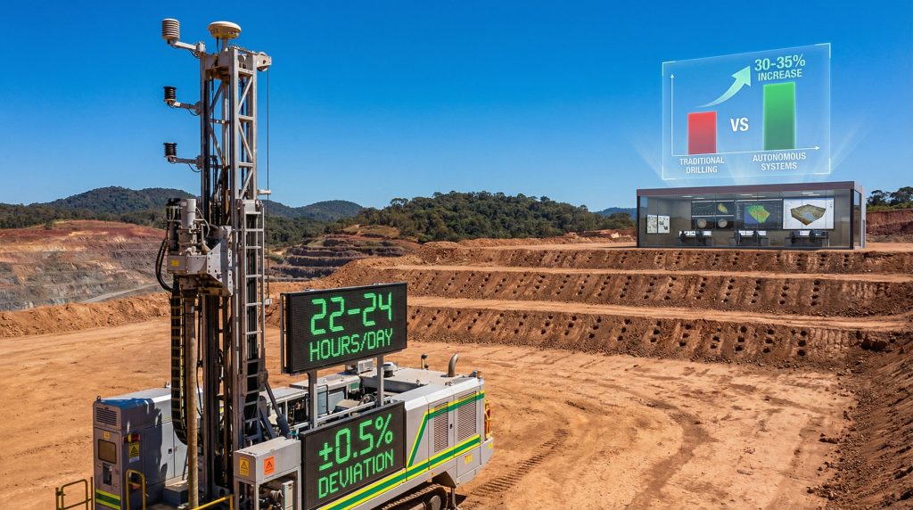 Sandvik autonomous drills operating in Brazil.