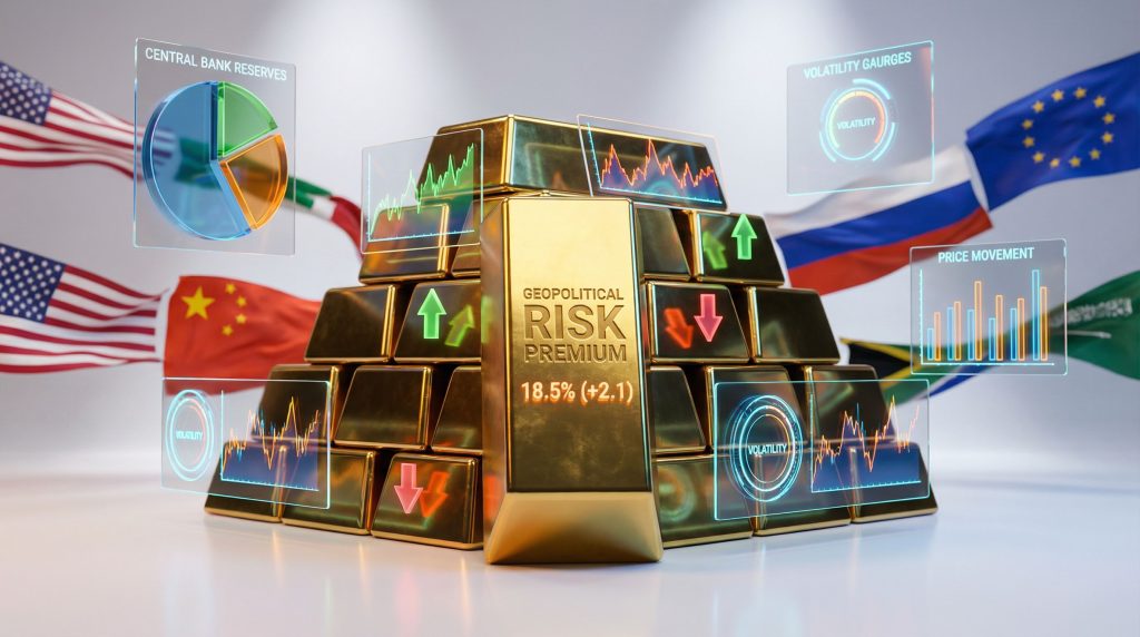 Gold and geo-political instability influence prices.