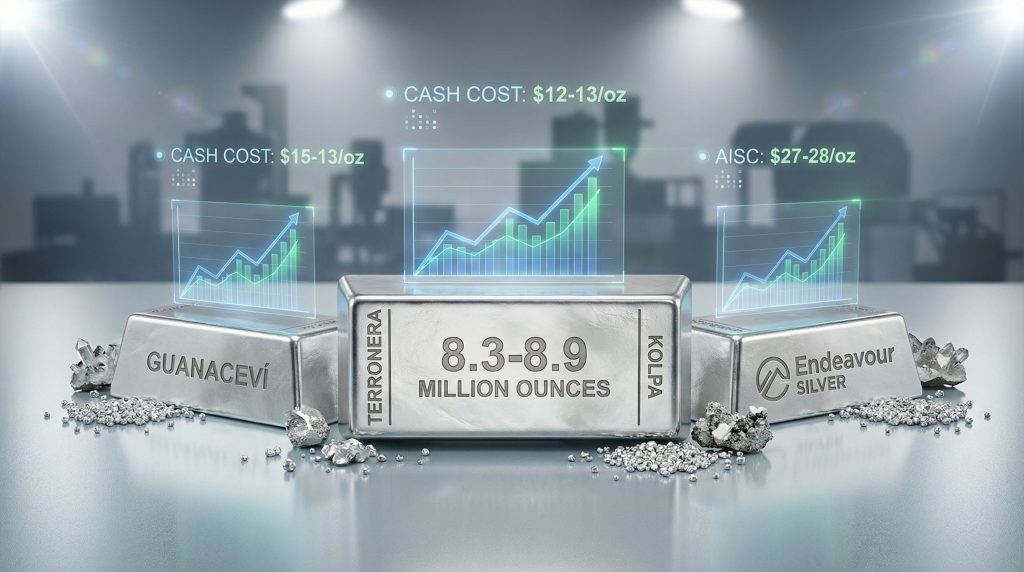 Endeavour Silver production forecast 2026, rising graph.