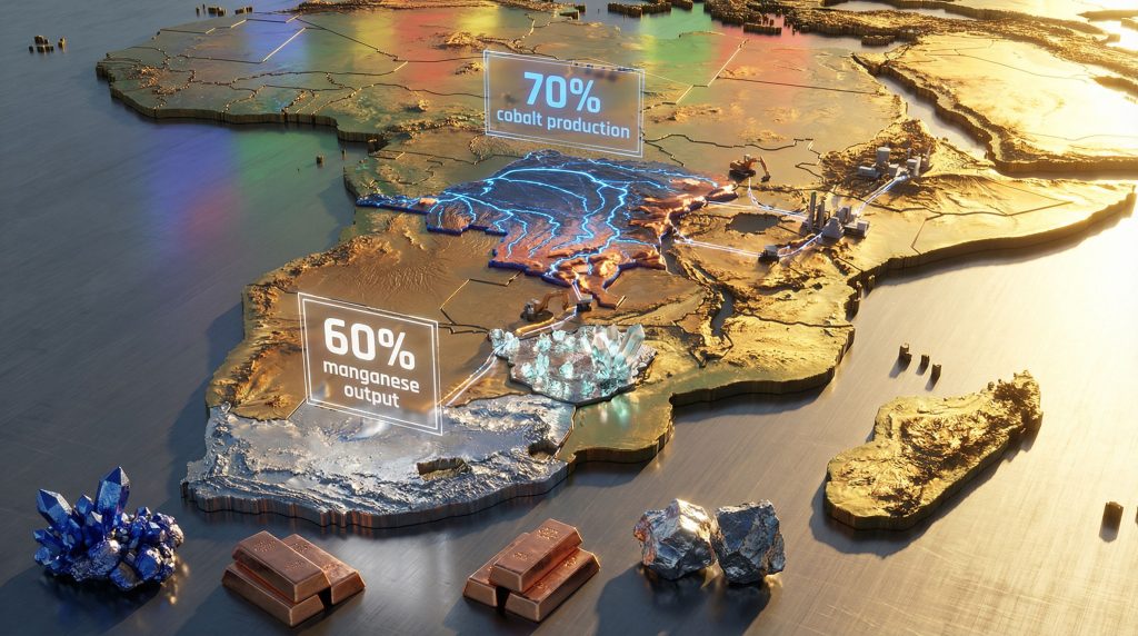 Africa's mineral wealth: cobalt and manganese.