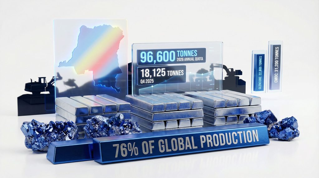 DR Congo cobalt export quotas illustrated.