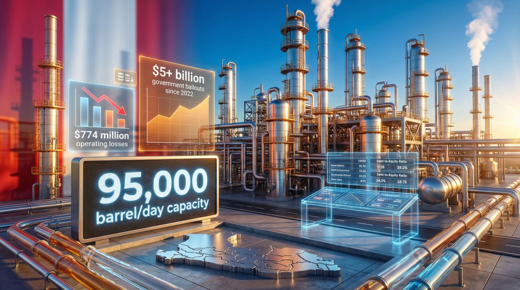 Peru refinery privatization plan statistics depicted.
