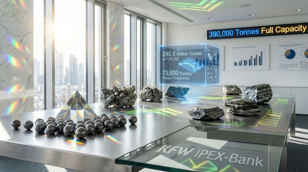 Epanko Graphitprojekt Finanzierung - Graphite production metrics displayed.