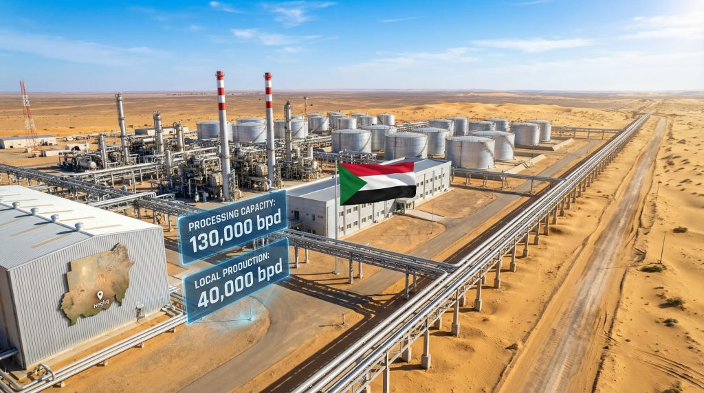 Heglig oil field Sudan with capacity.