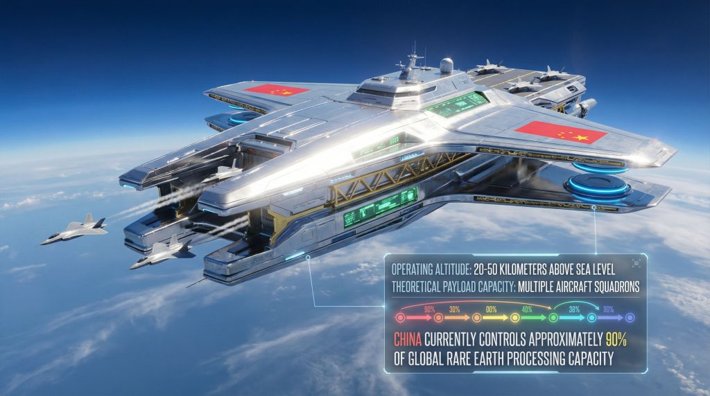 China's South Heavenly Gate Project: futuristic aircraft carrier.