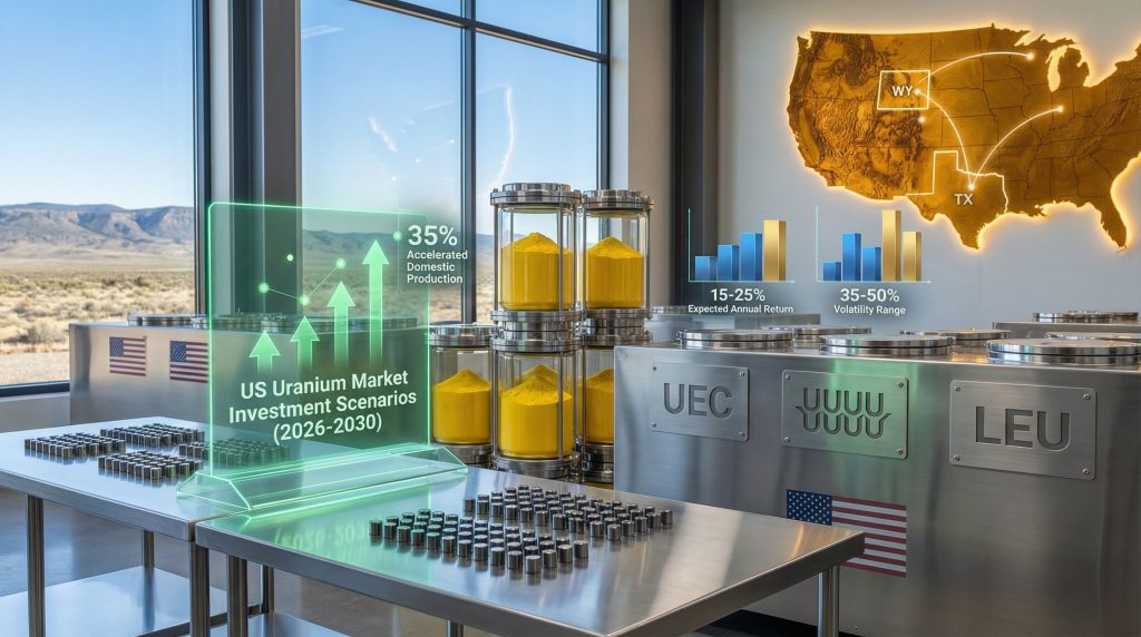 US uranium market investment projections visualized.