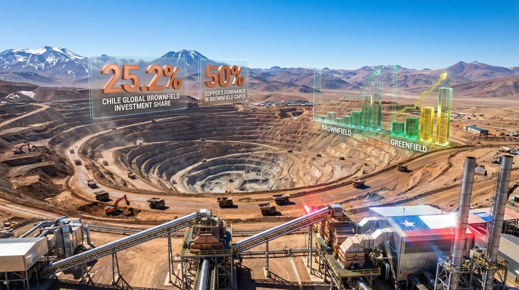 Brownfield mining expansion in Chilean landscape.