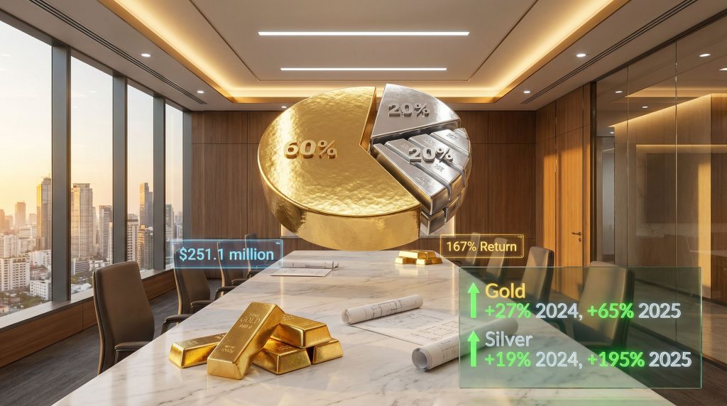 Hong Kong billionaire gold investment strategy visualized.
