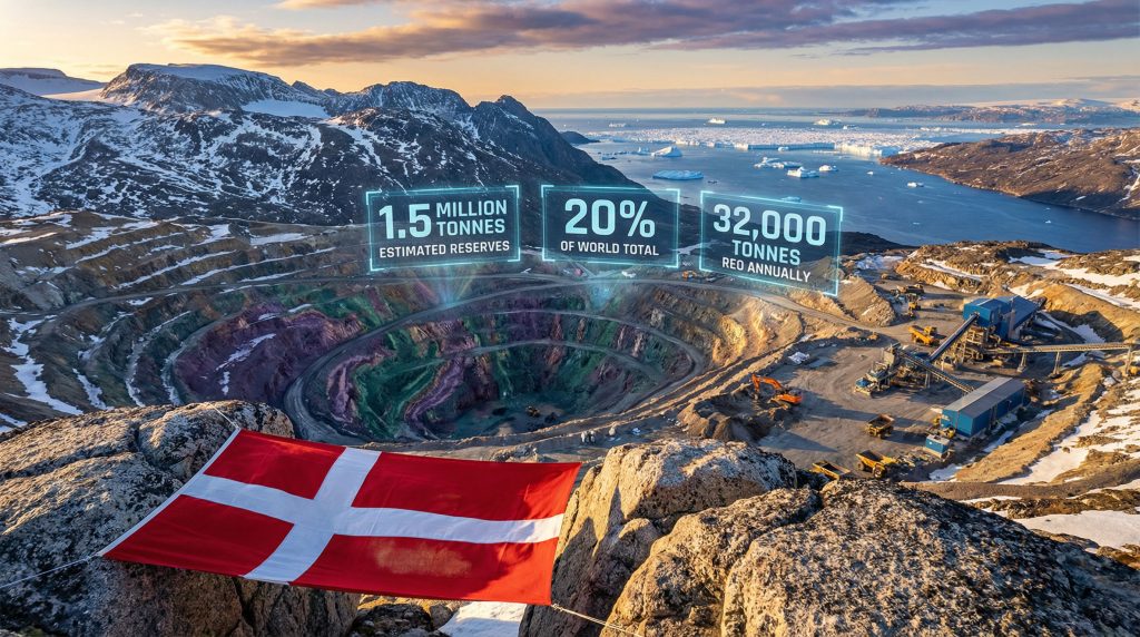 Greenland mine showcasing rare earth supply.