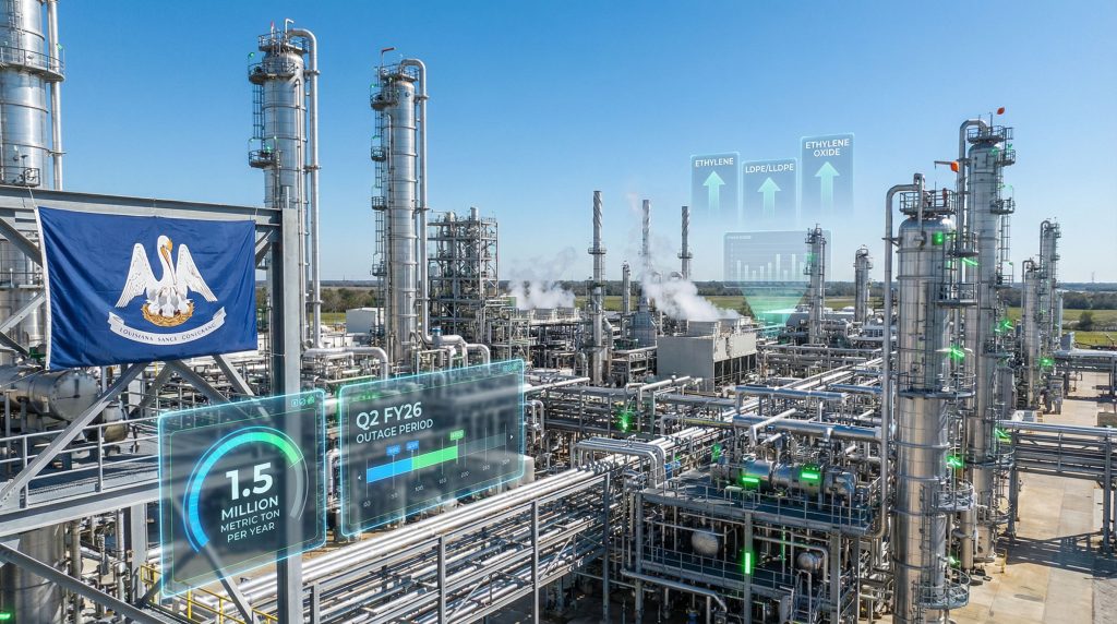 Sasol Louisiana cracker plant restart image.