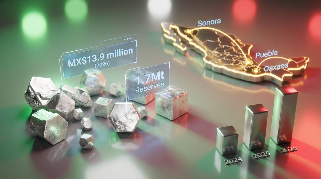 Mexico lithium race visualization with data highlights.