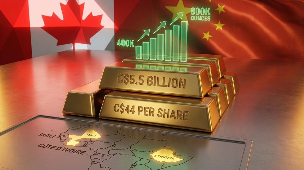 Zijin Gold acquires Allied Gold for C$5.5 billion.