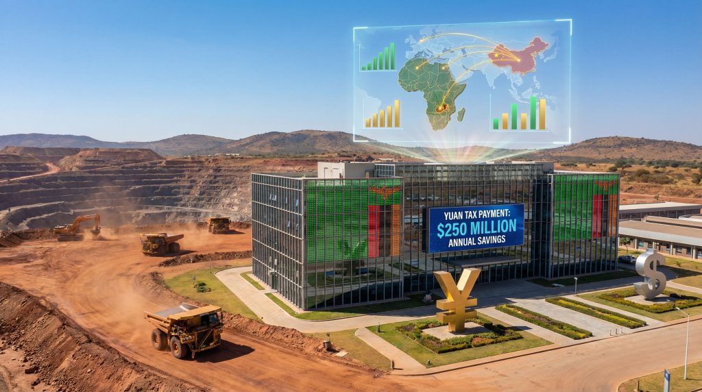 Zambia mining companies pay taxes in yuan.