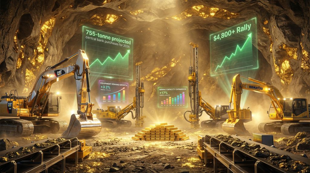Mining equipment in a safe-haven gold boom.
