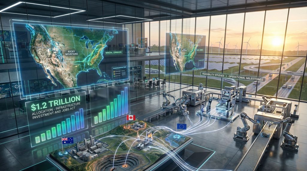 Futuristic government backed advanced public development projects.