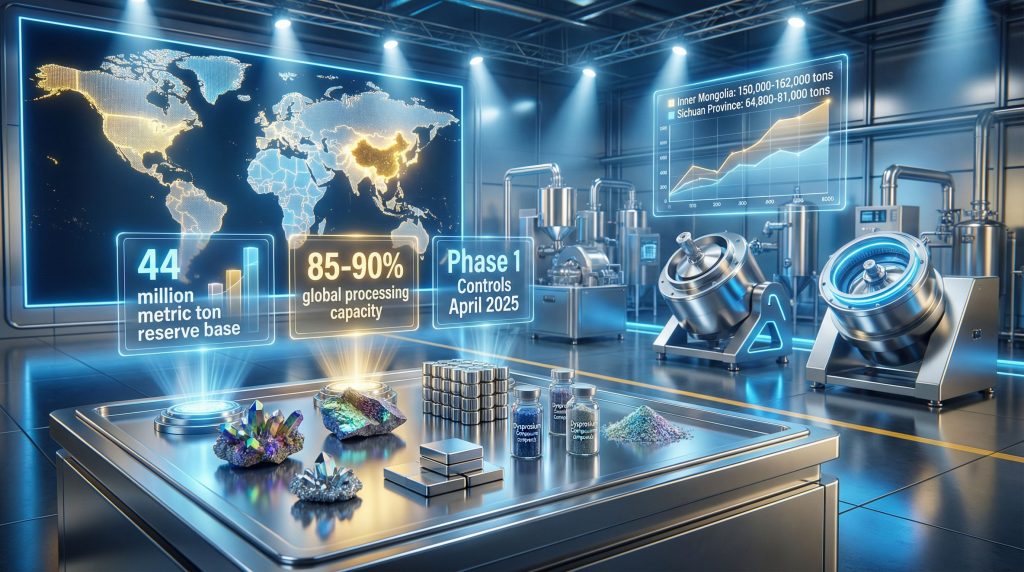 Technological showcase of China's rare earth supply chain.