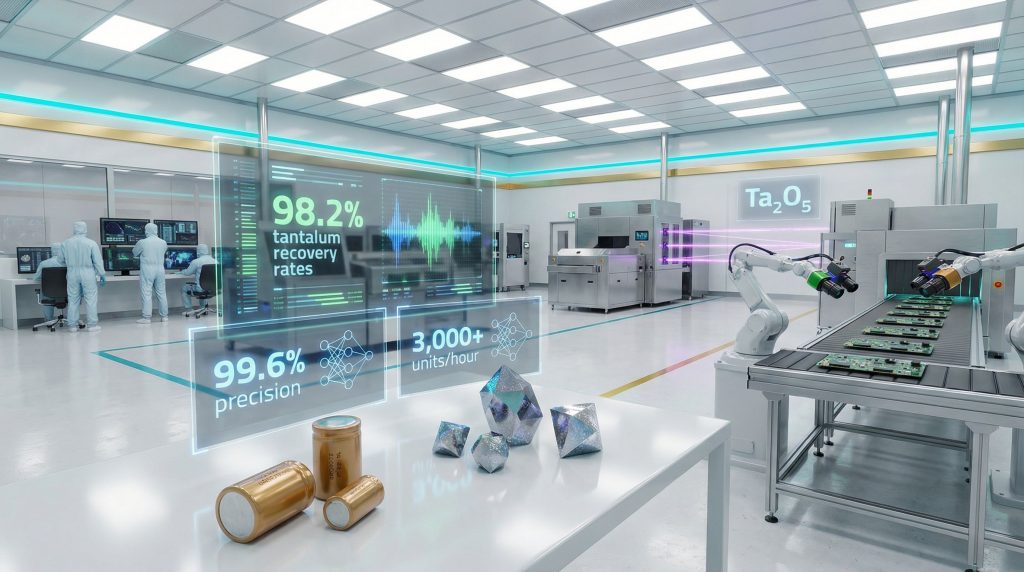 Advanced AI enhanced tantalum recycling process.