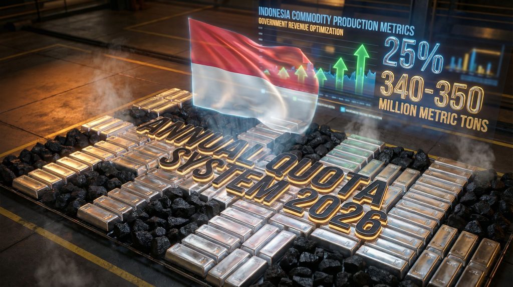 Indonesia mining output quota policy visualization.
