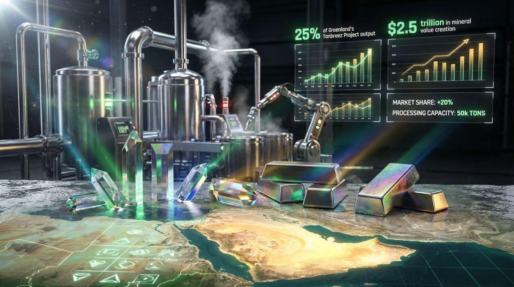 Rare earth processing joint venture in Saudi Arabia.