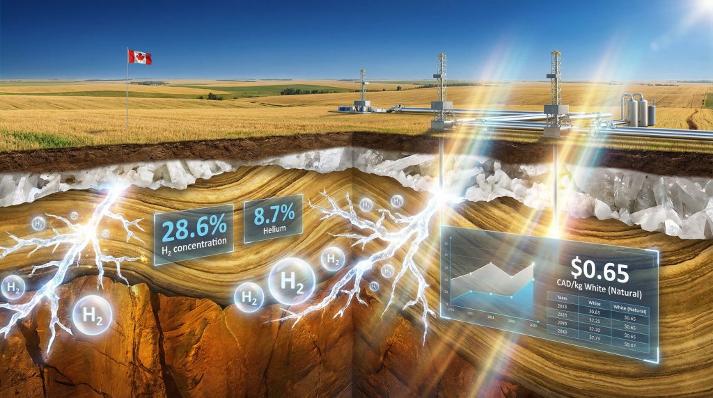 Saskatchewan's underground white hydrogen discovery.