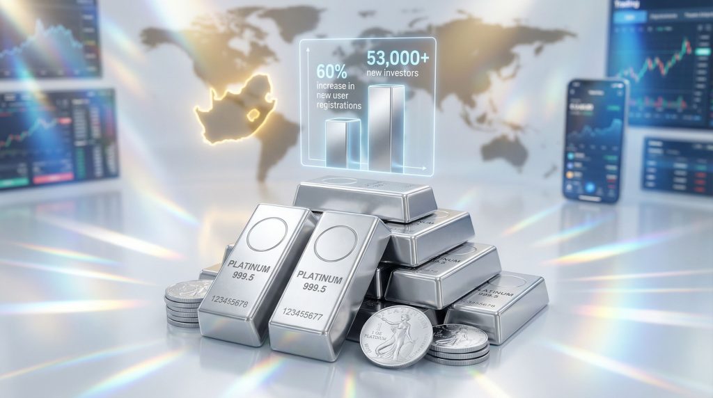 Platinum bars with investor interest data.