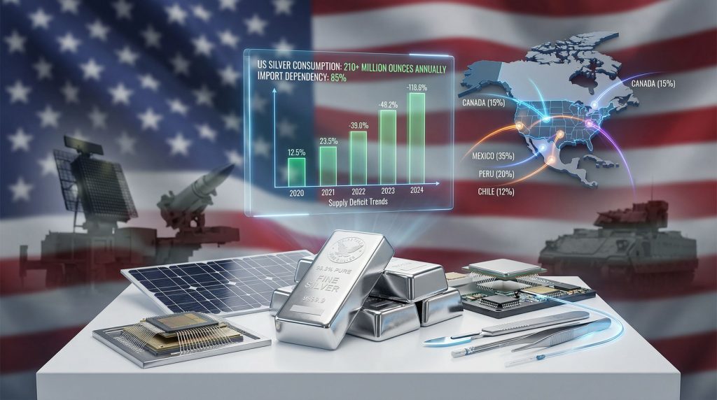 Silver critical mineral designation in technology.