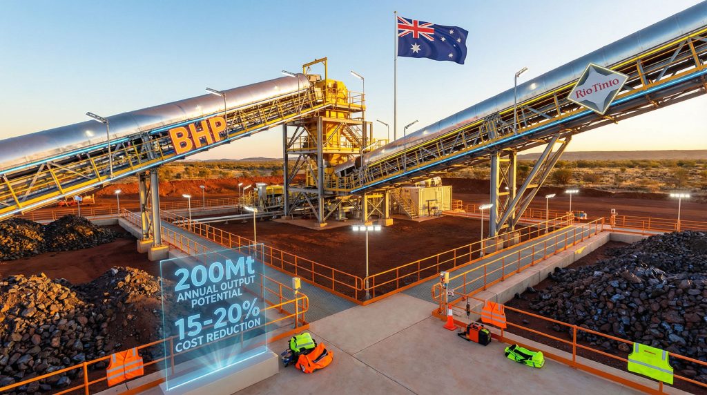 BHP and Rio Tinto iron ore infrastructure.