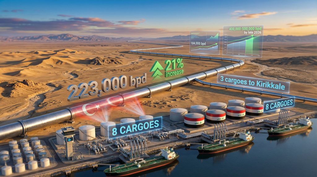 Pipeline expansion highlights Iraq's Kirkuk crude export.