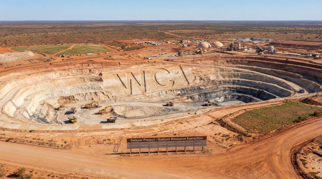 West Cobar Metals Ltd-WC1-Gallium extraction site, heavy machinery working.