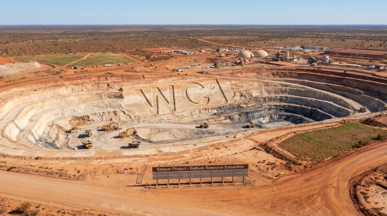 West Cobar Metals Ltd-WC1-Gallium extraction site, heavy machinery working.