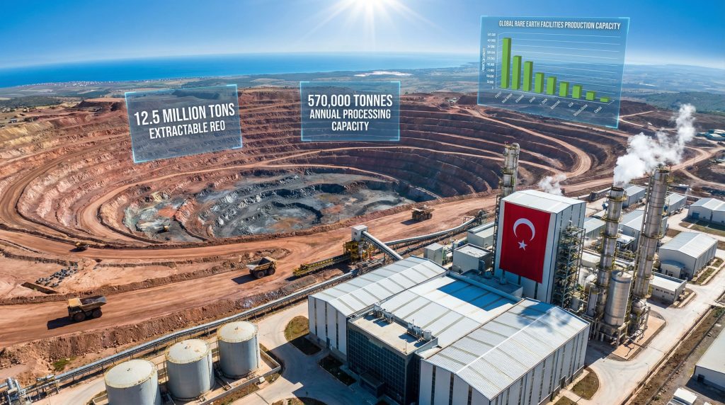 Türkiye rare earth facility with large mine.