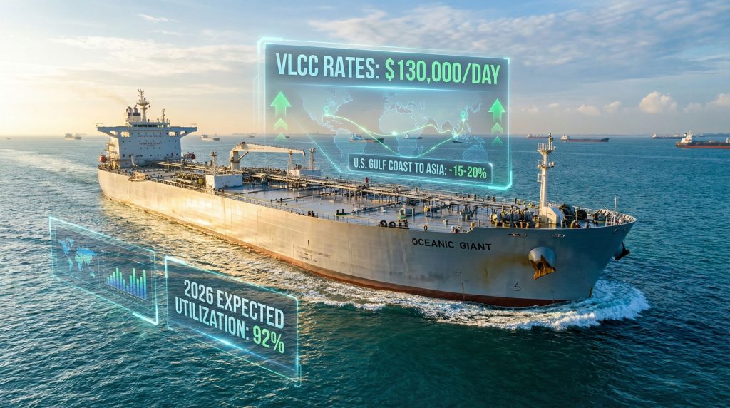 Tanker rate relief boosts U.S. crude exports.