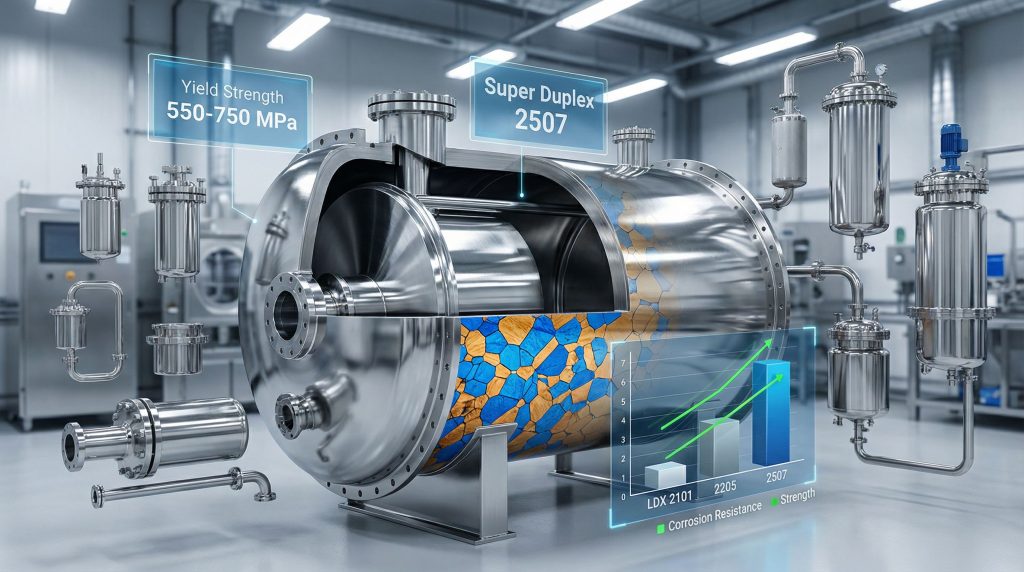 Duplex stainless steels in hydrometallurgy applications.