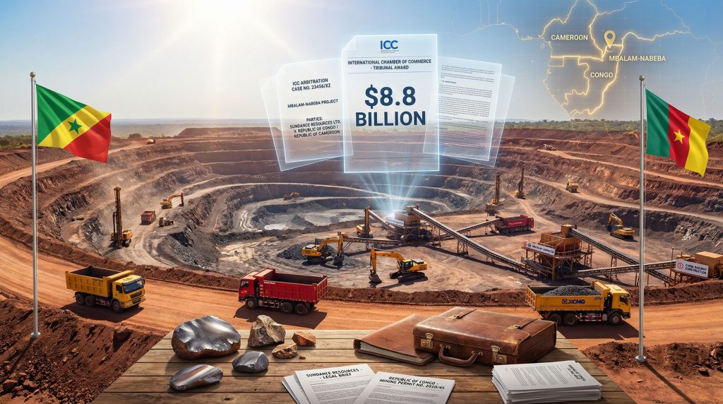 Sundance Resources arbitration loss, mining dispute scene.