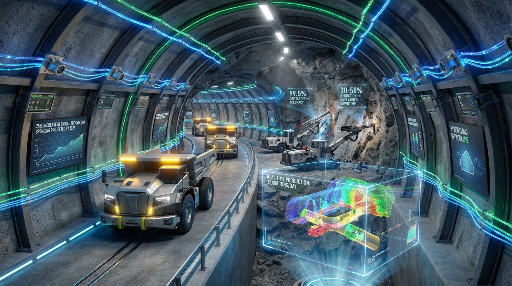 Digital tools modernizing mining operations underground.