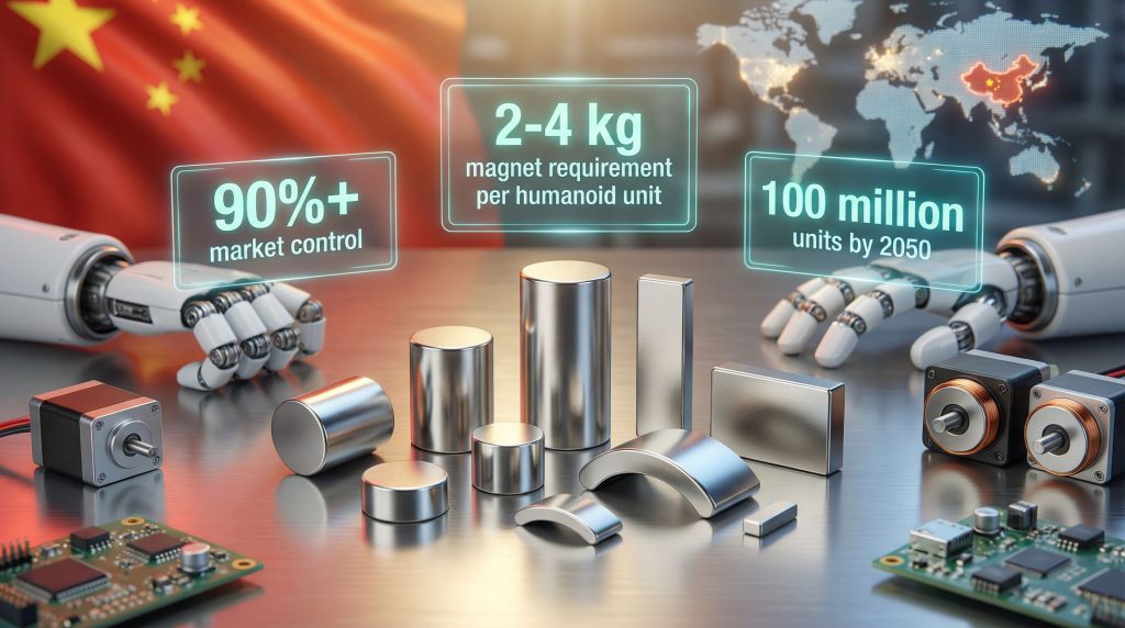 China rare earths in humanoid robots industry.