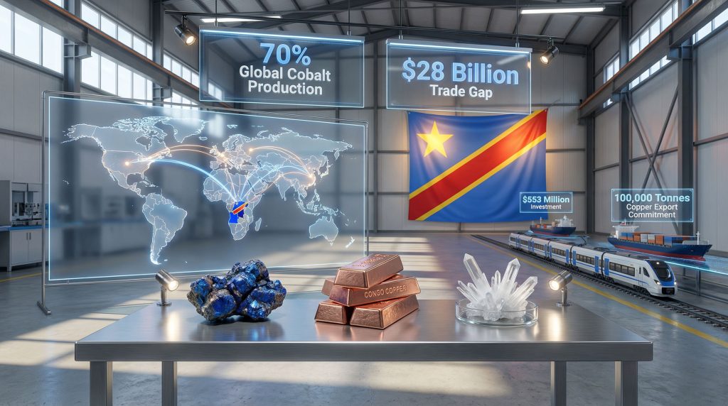 Congo minerals partnership visual with statistics.