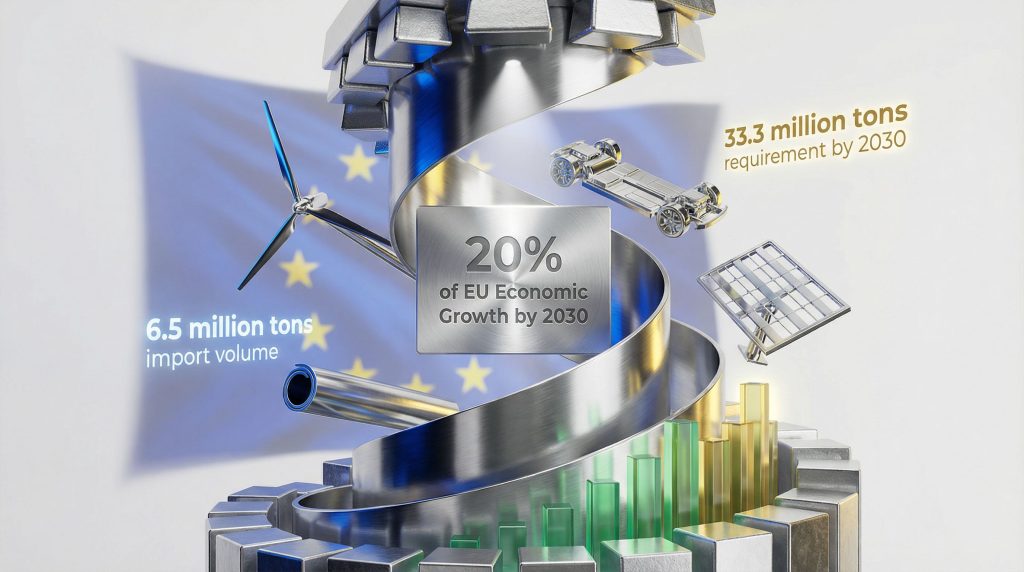 EU aluminium economic growth ambition visualized with statistics.